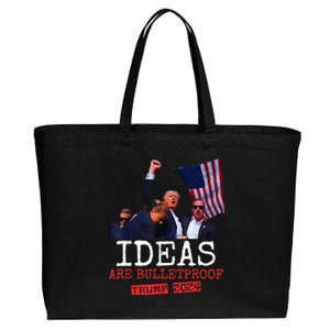 Ideas Are Bulletproof Trump 2024 Cotton Canvas Jumbo Tote