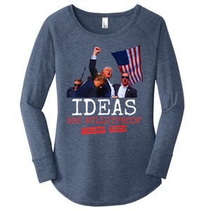 Ideas Are Bulletproof Trump 2024 Women's Perfect Tri Tunic Long Sleeve Shirt