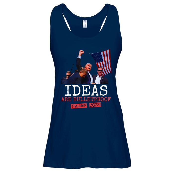 Ideas Are Bulletproof Trump 2024 Ladies Essential Flowy Tank