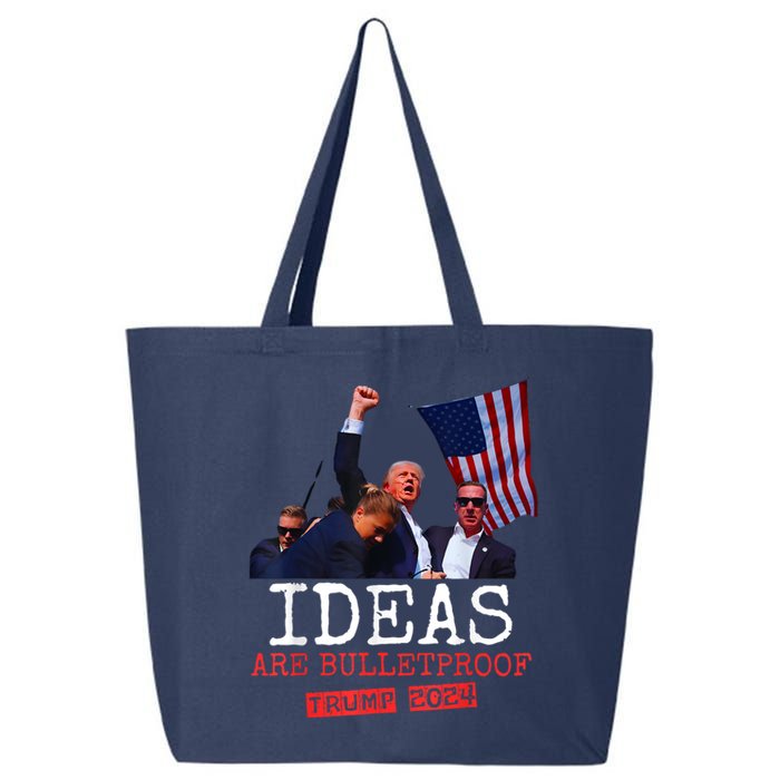 Ideas Are Bulletproof Trump 2024 25L Jumbo Tote