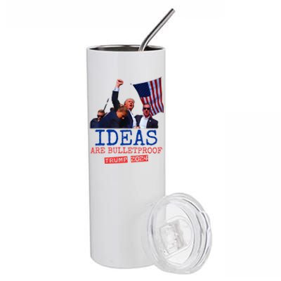 Ideas Are Bulletproof Trump 2024 Stainless Steel Tumbler