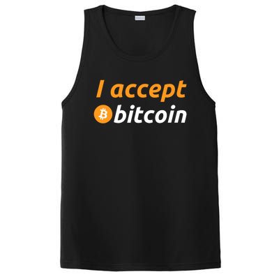 I Accept Bitcoin Funny Crypto Trader BTC Bitcoin Investor PosiCharge Competitor Tank