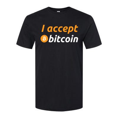 I Accept Bitcoin Funny Crypto Trader BTC Bitcoin Investor Softstyle CVC T-Shirt