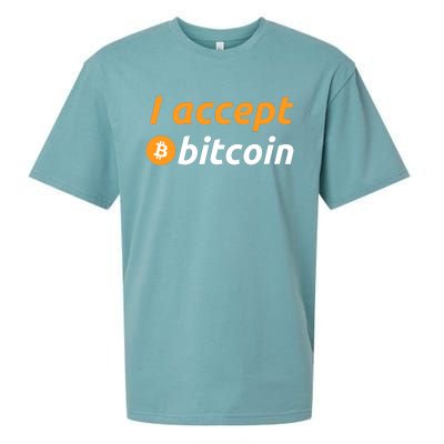 I Accept Bitcoin Funny Crypto Trader BTC Bitcoin Investor Sueded Cloud Jersey T-Shirt