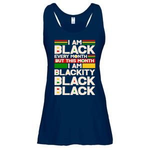 I Am Black Every Month But This Month I Am Blackity Black Black Ladies Essential Flowy Tank