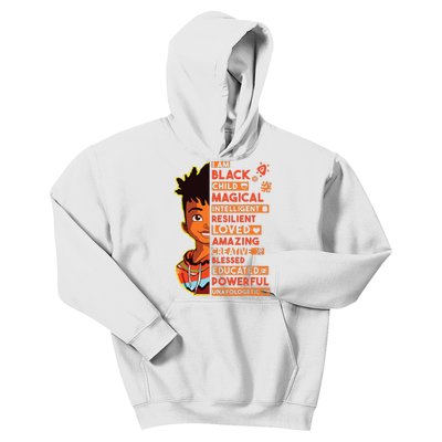 I Am Black History Month Boy African American Kids Hoodie