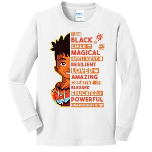 I Am Black History Month Boy African American Kids Long Sleeve Shirt