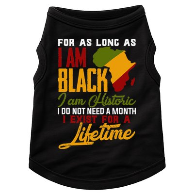 I Am Black History Lifetime Cool Black History Month Doggie Tank
