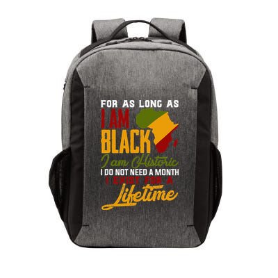 I Am Black History Lifetime Cool Black History Month Vector Backpack