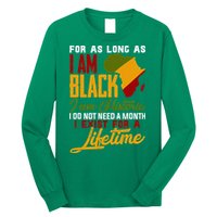 I Am Black History Lifetime Cool Black History Month Long Sleeve Shirt