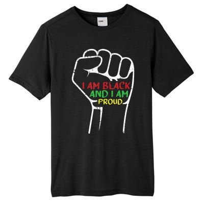 I Am Black And I Am Proud African American Tall Fusion ChromaSoft Performance T-Shirt