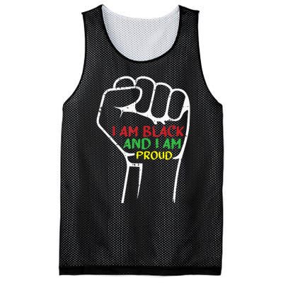 I Am Black And I Am Proud African American Mesh Reversible Basketball Jersey Tank