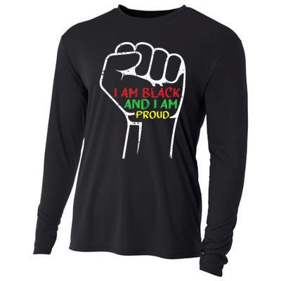 I Am Black And I Am Proud African American Cooling Performance Long Sleeve Crew