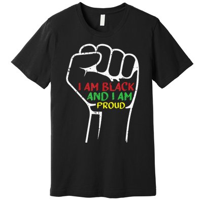 I Am Black And I Am Proud African American Premium T-Shirt