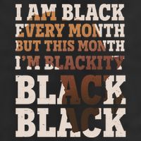 I Am Black Every Month This Month I'm Blackity Black Black Adult Drive Performance Visor