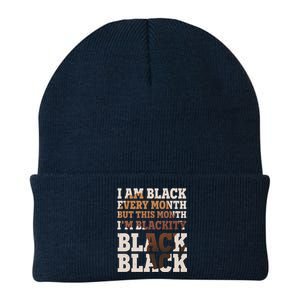 I Am Black Every Month This Month I'm Blackity Black Black Knit Cap Winter Beanie