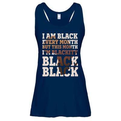 I Am Black Every Month This Month I'm Blackity Black Black Ladies Essential Flowy Tank