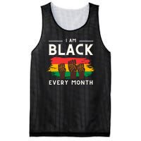 I Am Black Every Month But This Month I Am Blackity Black Black Mesh Reversible Basketball Jersey Tank