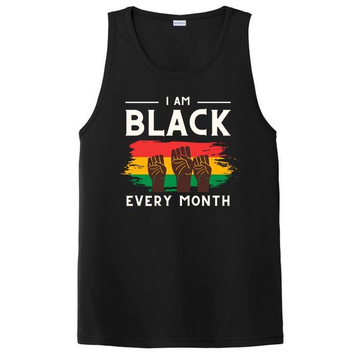 I Am Black Every Month But This Month I Am Blackity Black Black PosiCharge Competitor Tank