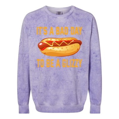 It’s A Bad Day To Be A Glizzy Hotdog Colorblast Crewneck Sweatshirt