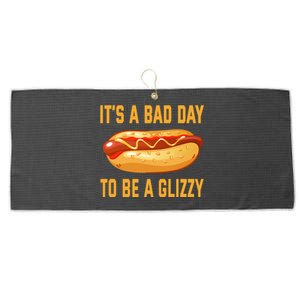 It’s A Bad Day To Be A Glizzy Hotdog Large Microfiber Waffle Golf Towel