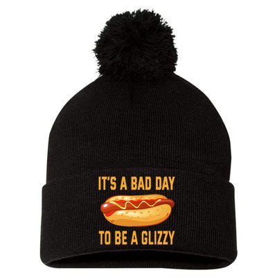 It’s A Bad Day To Be A Glizzy Hotdog Pom Pom 12in Knit Beanie