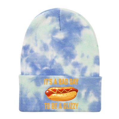 It’s A Bad Day To Be A Glizzy Hotdog Tie Dye 12in Knit Beanie