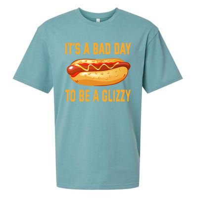 It’s A Bad Day To Be A Glizzy Hotdog Sueded Cloud Jersey T-Shirt