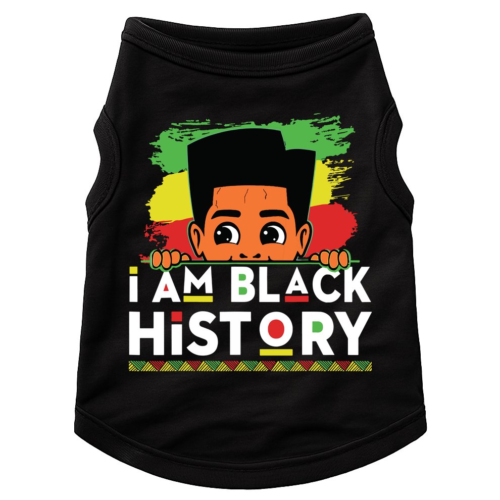 I Am Black History For Boy Black History Month Doggie Tank