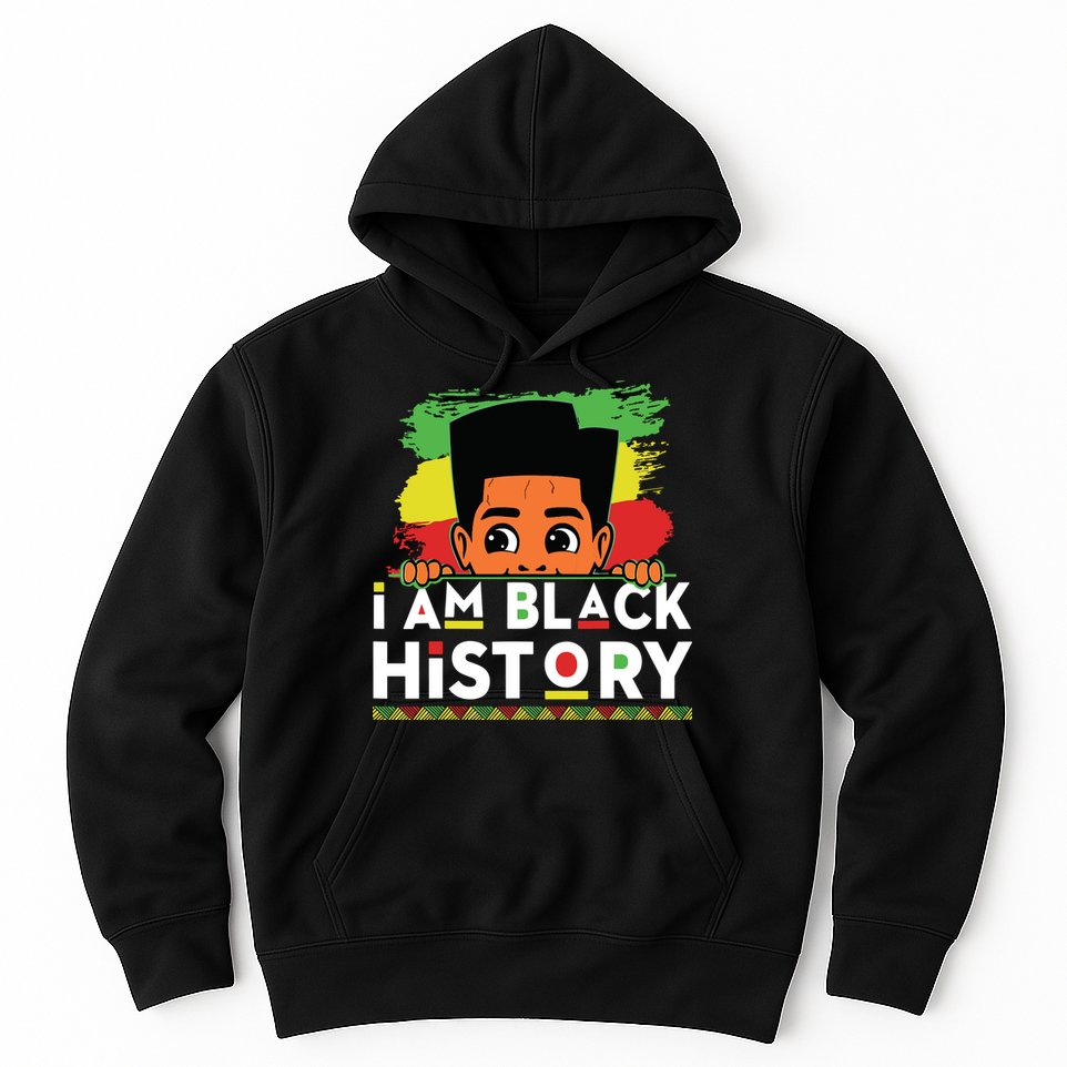 I Am Black History For Boy Black History Month Hoodie