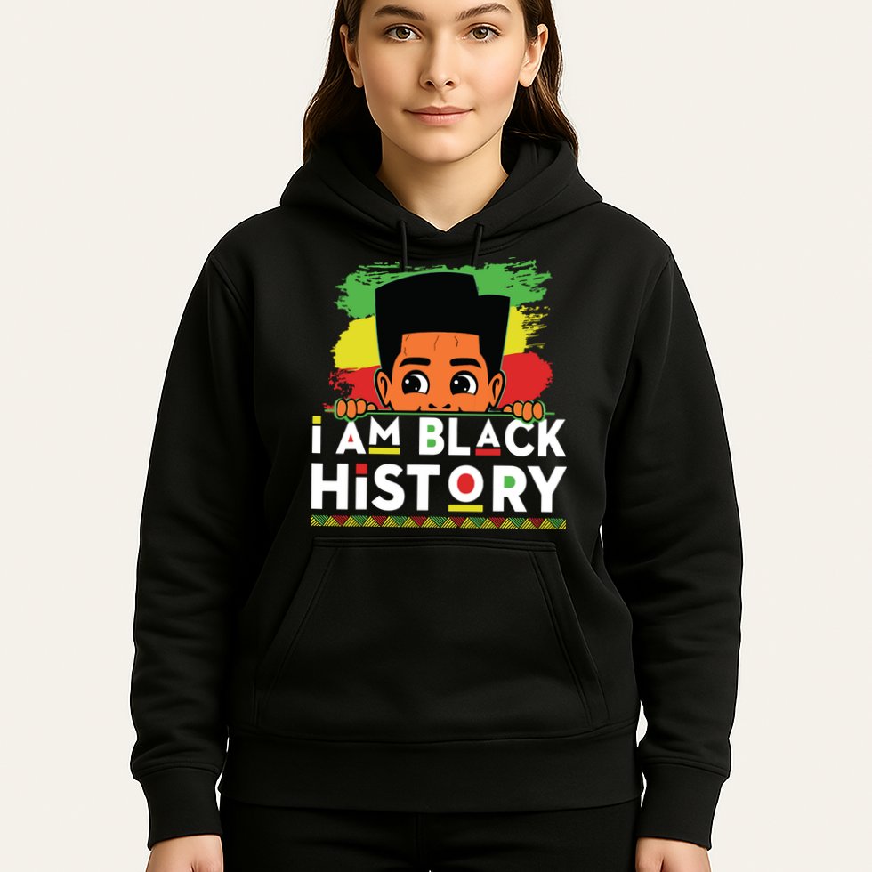 I Am Black History For Boy Black History Month Hoodie