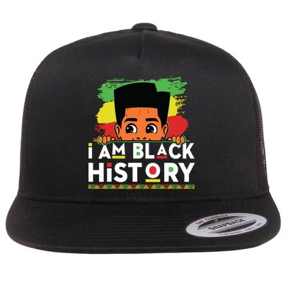 I Am Black History For Boy Black History Month Flatbill Hat