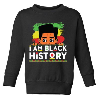 I Am Black History For Boy Black History Month Toddler Sweatshirt
