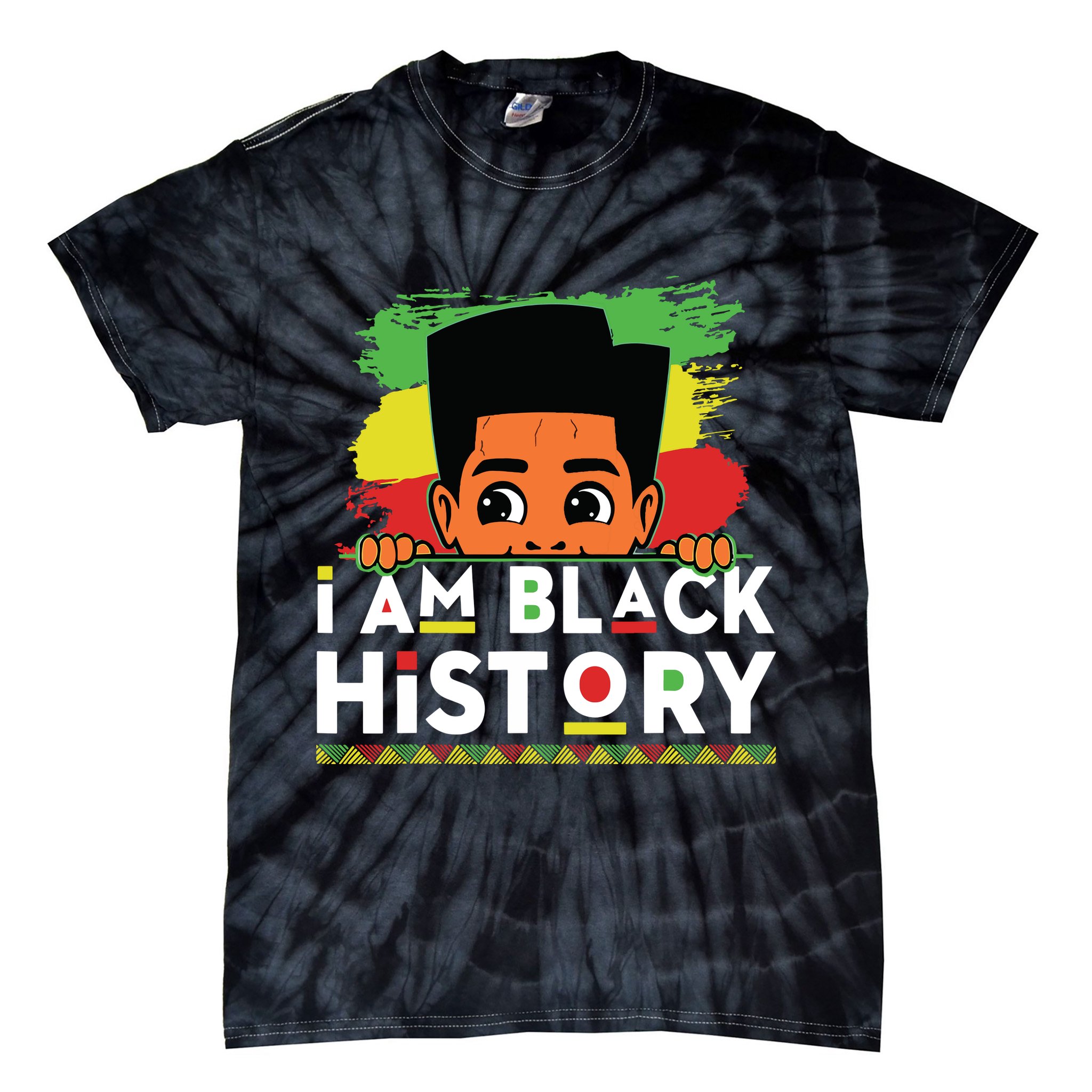 I Am Black History For Boy Black History Month Tie-Dye T-Shirt