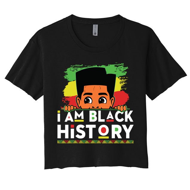 I Am Black History For Boy Black History Month Crop Top