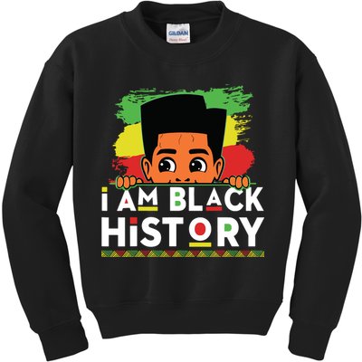 I Am Black History For Boy Black History Month Kids Sweatshirt