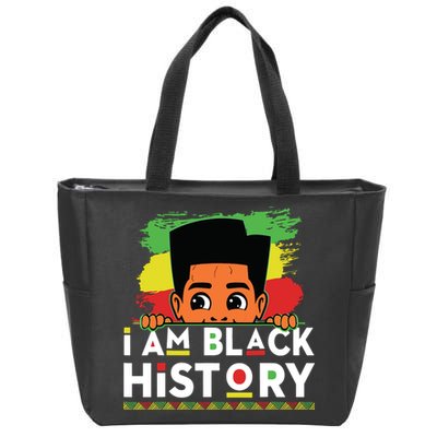 I Am Black History For Boy Black History Month Zip Tote Bag