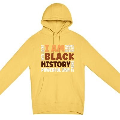 I Am Black History Strong Proud Black History Month Premium Pullover Hoodie