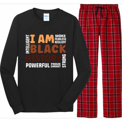 I Am Black History Strong Proud Black History Month Long Sleeve Pajama Set