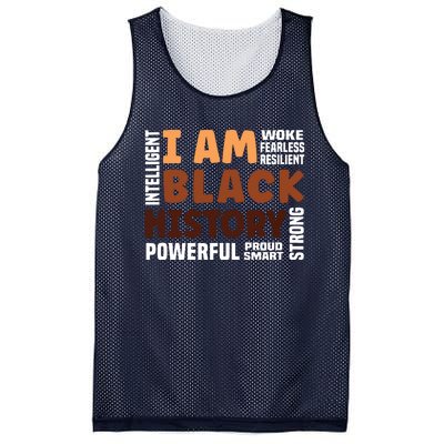 I Am Black History Strong Proud Black History Month Mesh Reversible Basketball Jersey Tank