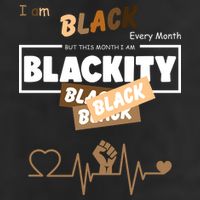 I Am Black Every Month But This Month I Am Blackity Black 7 Panel Mesh Trucker Snapback Hat