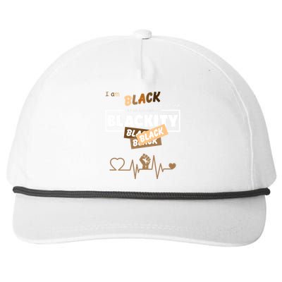 I Am Black Every Month But This Month I Am Blackity Black Snapback Five-Panel Rope Hat