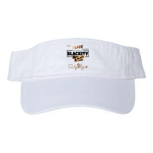 I Am Black Every Month But This Month I Am Blackity Black Valucap Bio-Washed Visor