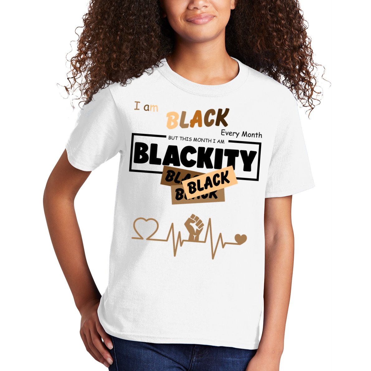 I Am Black Every Month But This Month I Am Blackity Black Kids T-Shirt