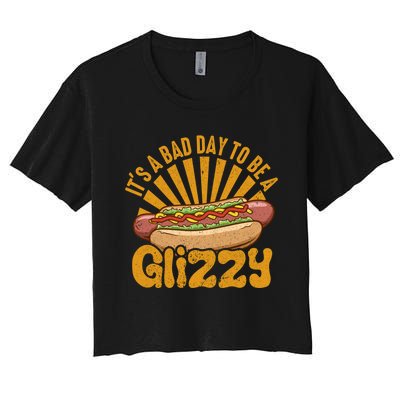 It’s A Bad Day To Be A Glizzy Hotdog Women's Crop Top Tee