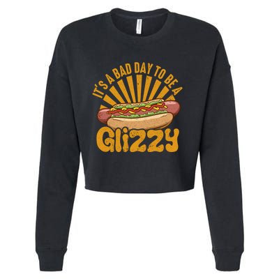 It’s A Bad Day To Be A Glizzy Hotdog Cropped Pullover Crew