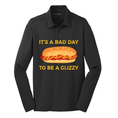 It’s A Bad Day To Be A Glizzy Hotdog Silk Touch Performance Long Sleeve Polo