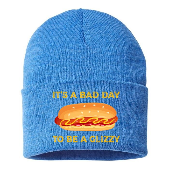 It’s A Bad Day To Be A Glizzy Hotdog Sustainable Knit Beanie