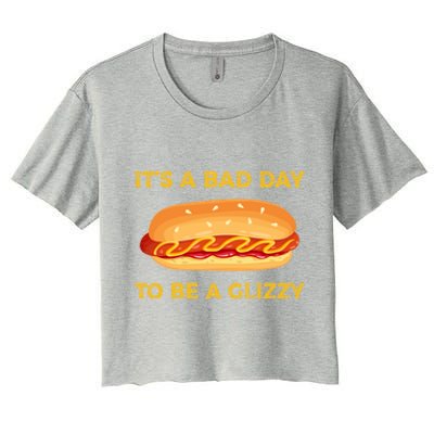 It’s A Bad Day To Be A Glizzy Hotdog Women's Crop Top Tee