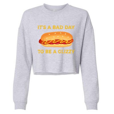 It’s A Bad Day To Be A Glizzy Hotdog Cropped Pullover Crew